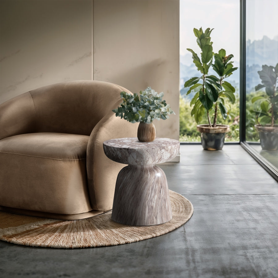 Avellino Marble Finish Indoor / Outdoor Concrete End Table
