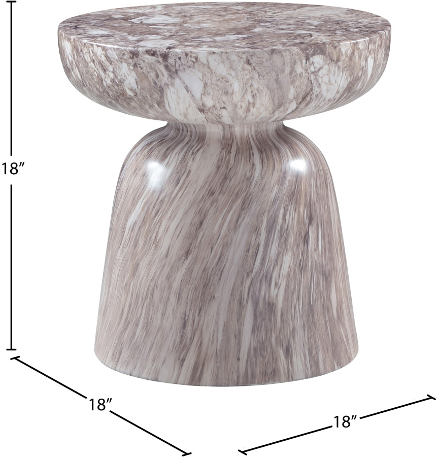 Avellino Marble Finish Indoor / Outdoor Concrete End Table