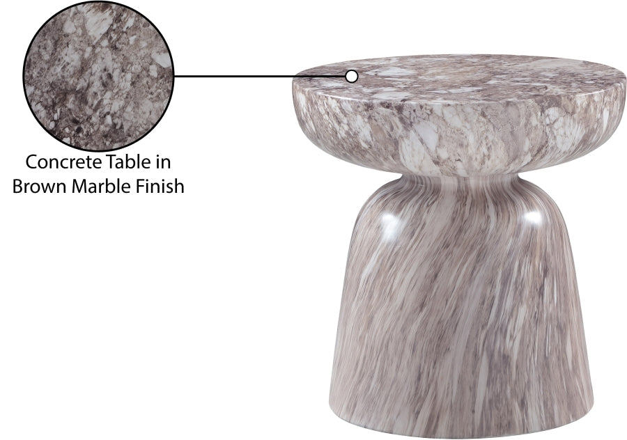 Avellino Marble Finish Indoor / Outdoor Concrete End Table