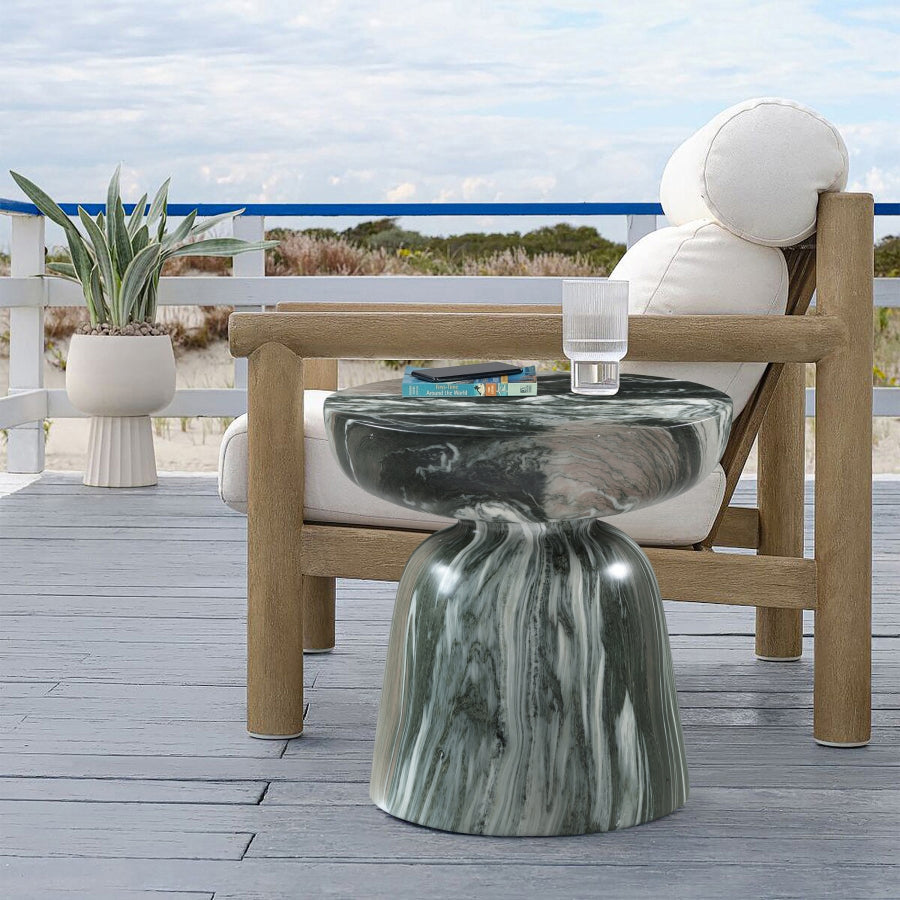 Avellino Marble Finish Indoor / Outdoor Concrete End Table