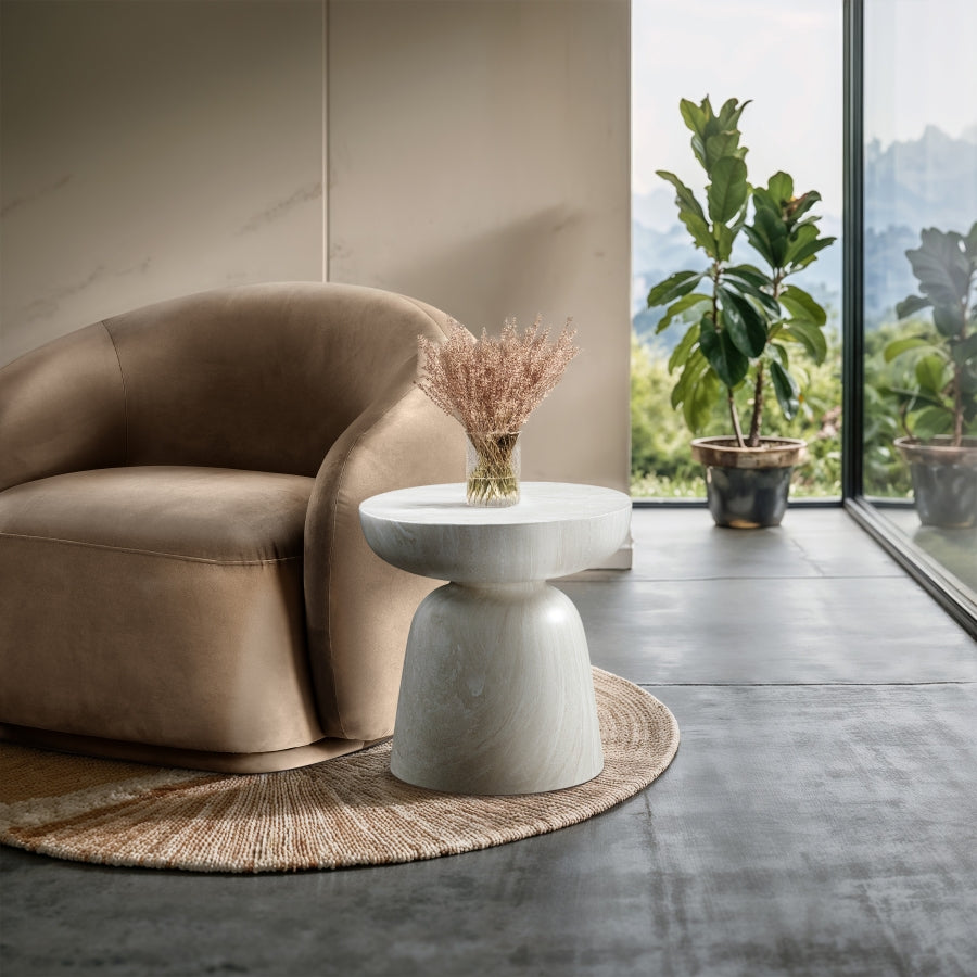 Avellino Marble Finish Indoor / Outdoor Concrete End Table