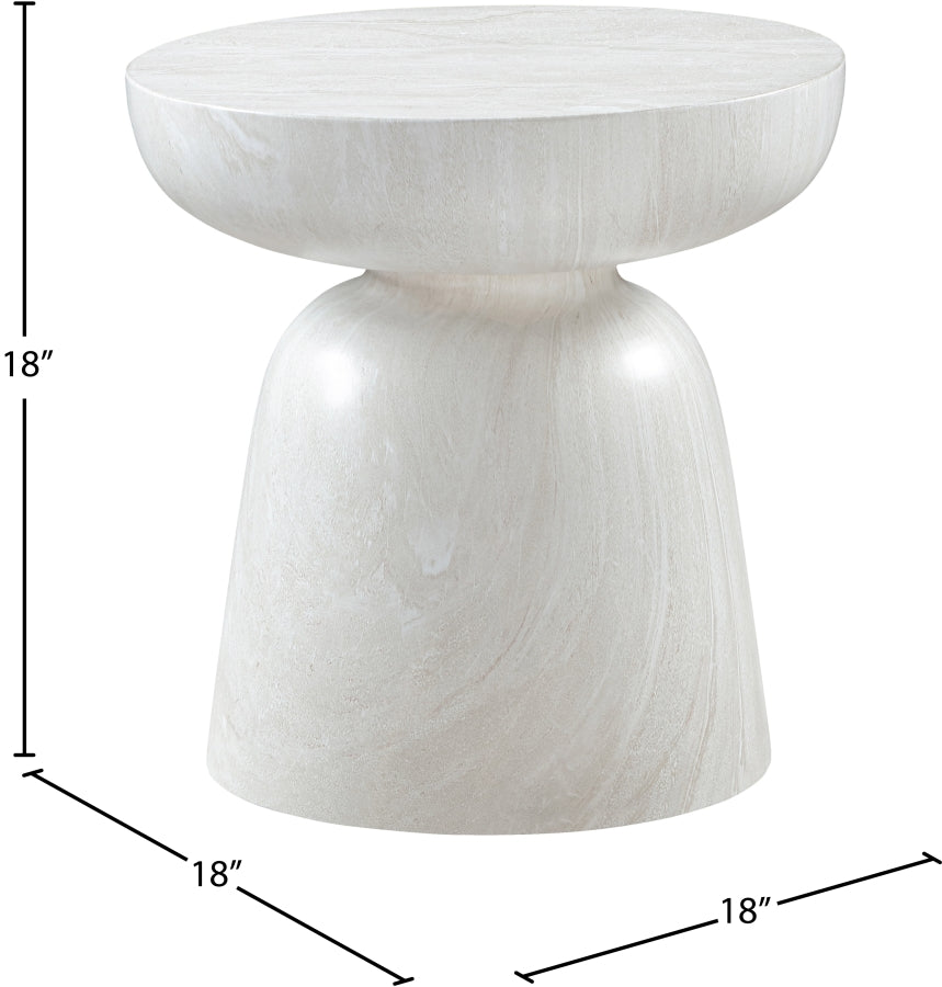 Avellino Marble Finish Indoor / Outdoor Concrete End Table