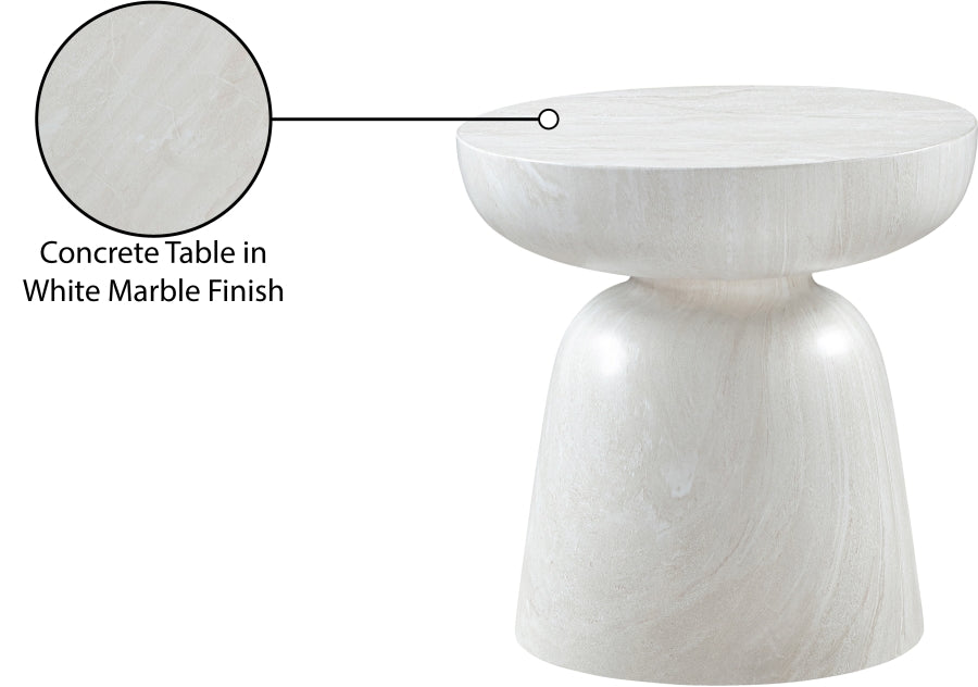 Avellino Marble Finish Indoor / Outdoor Concrete End Table
