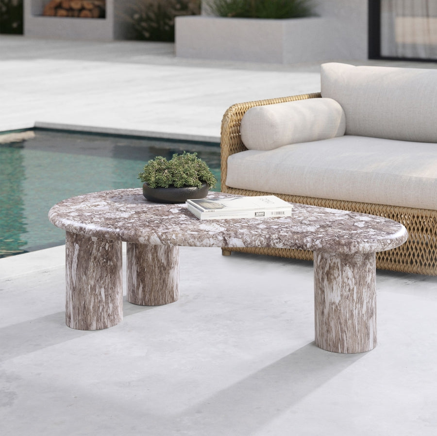 Sassari Marble Finish Indoor / Outdoor Concrete Coffee Table