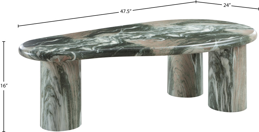 Sassari Marble Finish Indoor / Outdoor Concrete Coffee Table