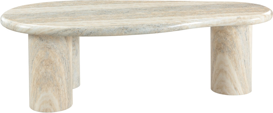 Sassari Travertine Finish Indoor / Outdoor Concrete Coffee Table