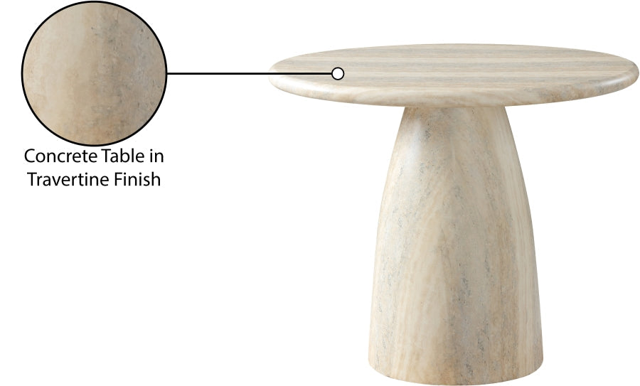 Cosenza Travertine Finish Indoor / Outdoor Concrete Dining Table