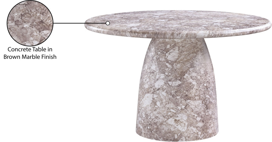 Cosenza Marble Finish Indoor / Outdoor Concrete Dining Table