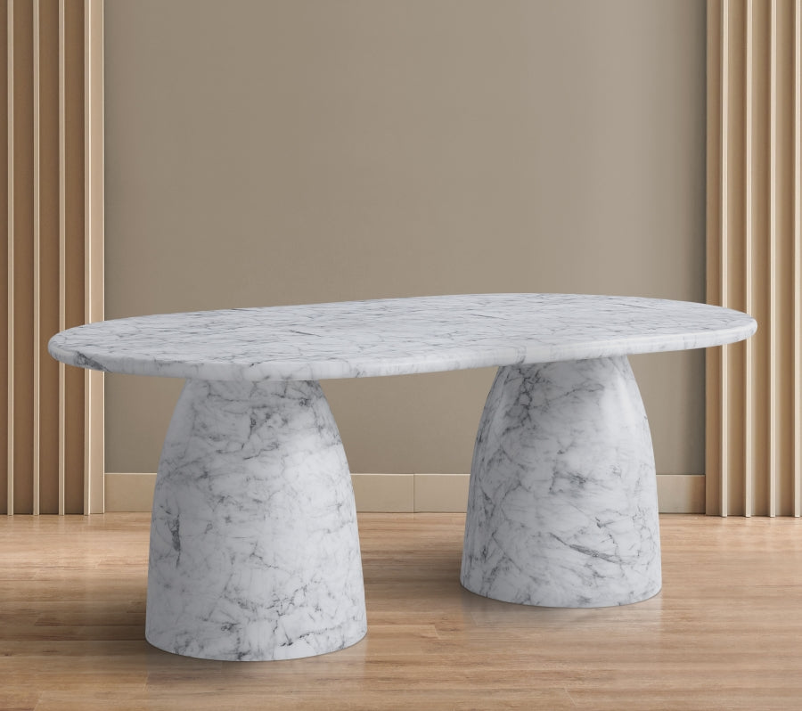 Cosenza Marble Finish Indoor / Outdoor Concrete Dining Table
