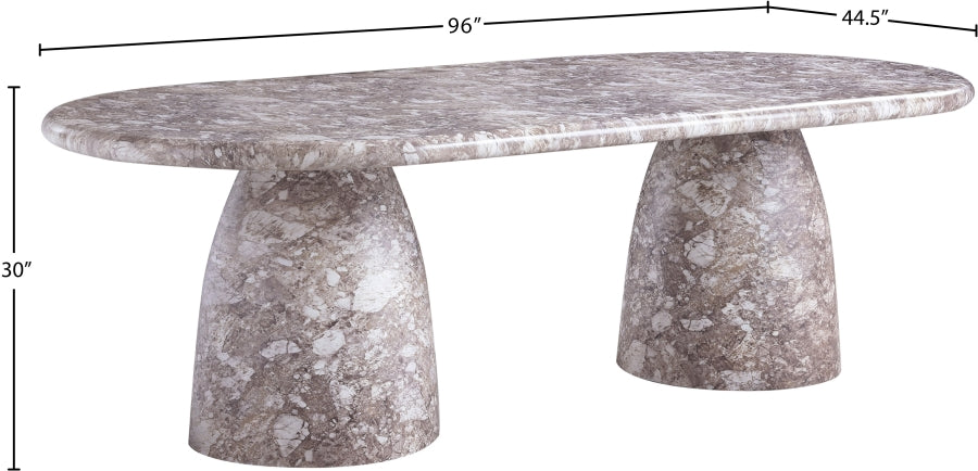 Cosenza Marble Finish Indoor / Outdoor Concrete Dining Table