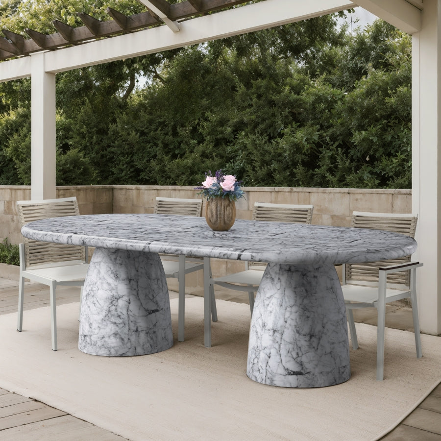Cosenza Marble Finish Indoor / Outdoor Concrete Dining Table