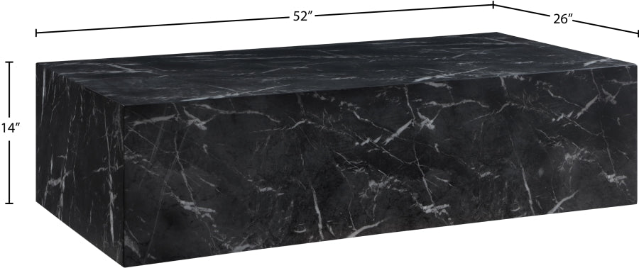 Piazza Marble Finish Indoor/Outdoor Concrete Coffee Table