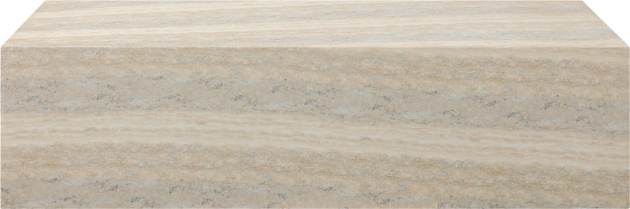 Piazza Travertine Finish Indoor/Outdoor Concrete Coffee Table