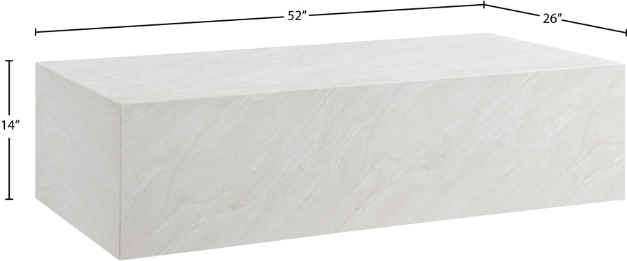 Piazza Marble Finish Indoor/Outdoor Concrete Coffee Table
