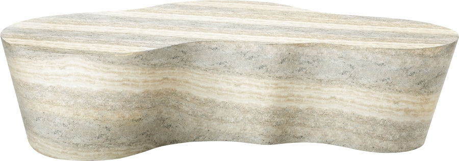 Monza Travertine Finish Indoor/Outdoor Concrete Coffee Table