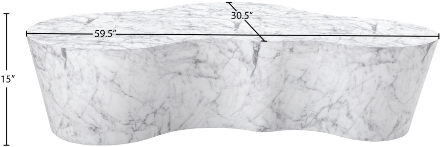Monza Marble Finish Indoor/Outdoor Concrete Coffee Table