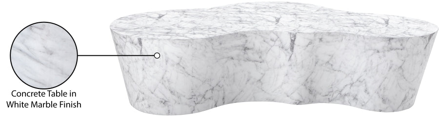 Monza Marble Finish Indoor/Outdoor Concrete Coffee Table