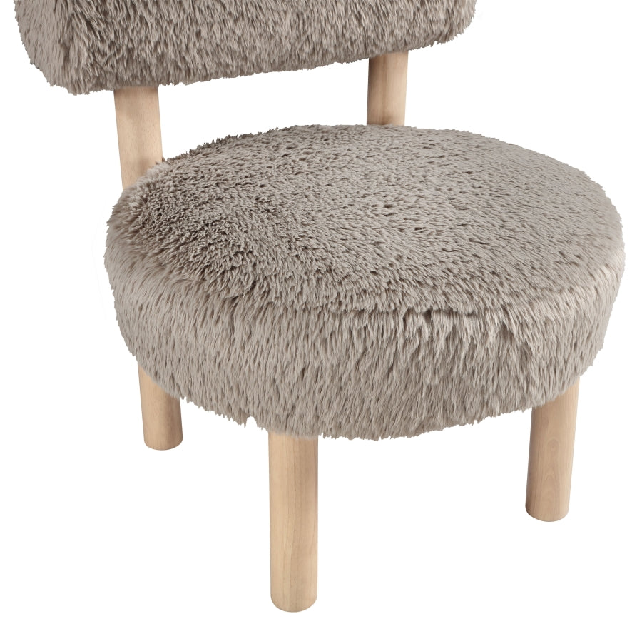 Ambre Vegan Shearling Fabric Upholstered Accent Chair