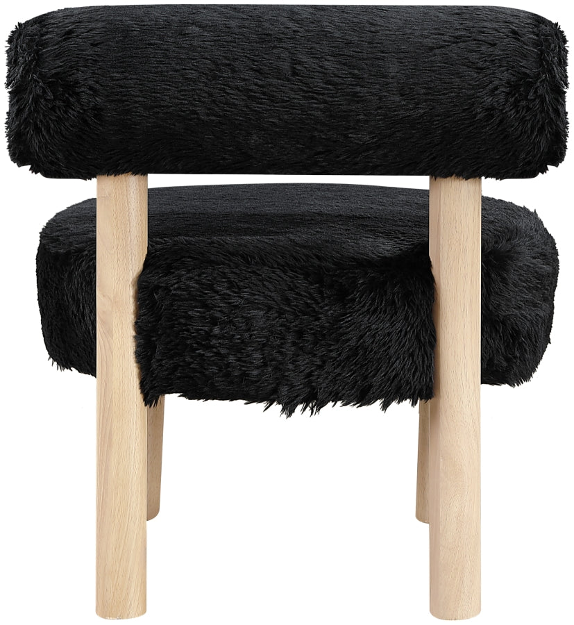 Ambre Vegan Shearling Fabric Upholstered Accent Chair