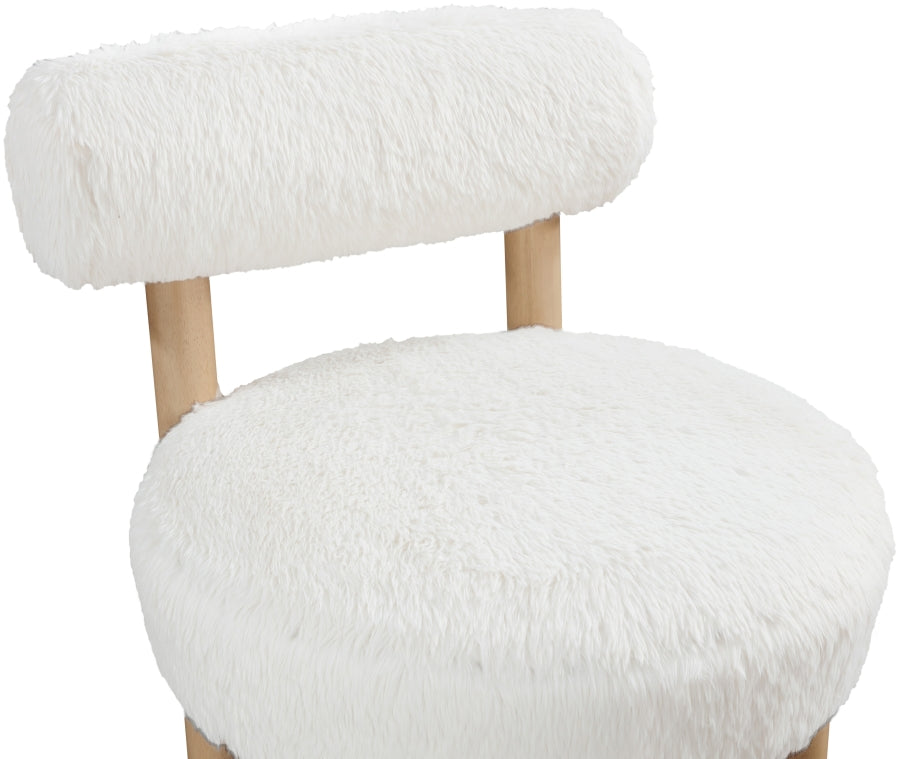 Ambre Vegan Shearling Fabric Upholstered Accent Chair