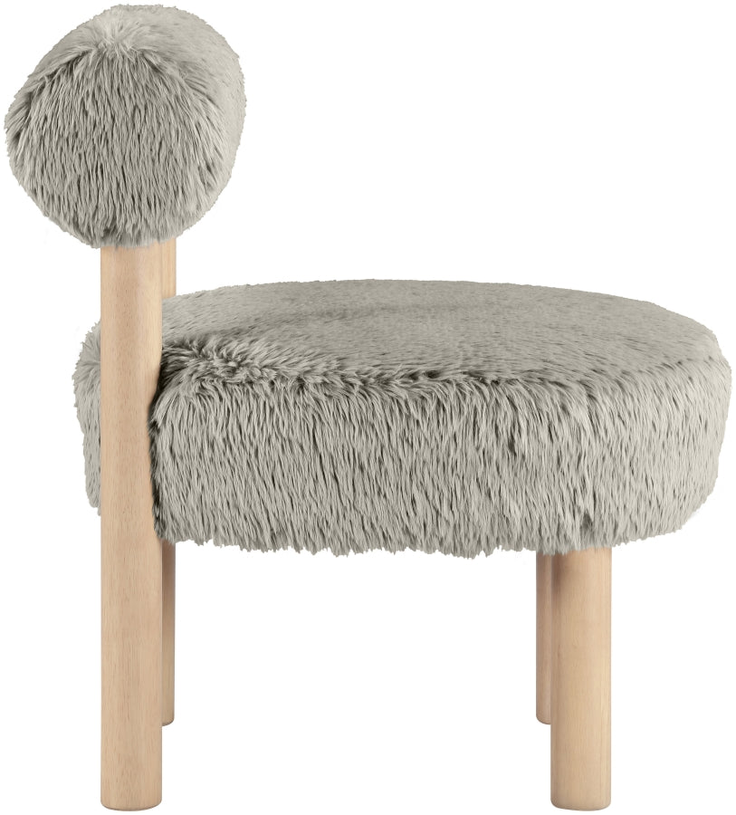 Ambre Vegan Shearling Fabric Upholstered Accent Chair