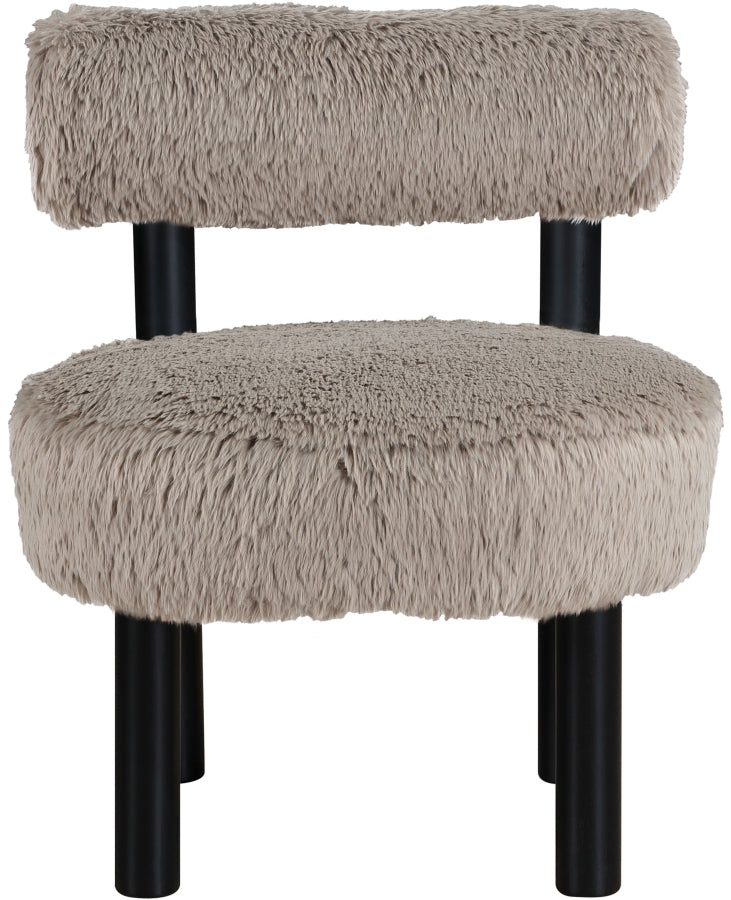 Ambre Vegan Shearling Fabric Upholstered Accent Chair