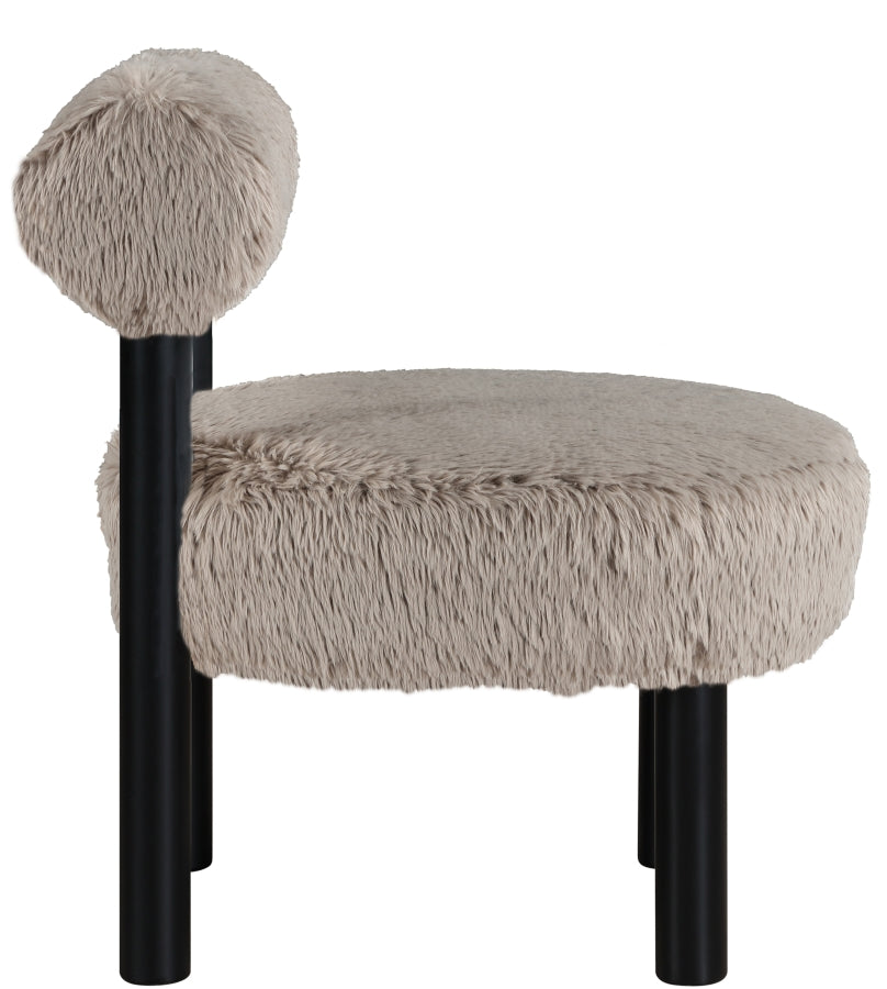 Ambre Vegan Shearling Fabric Upholstered Accent Chair