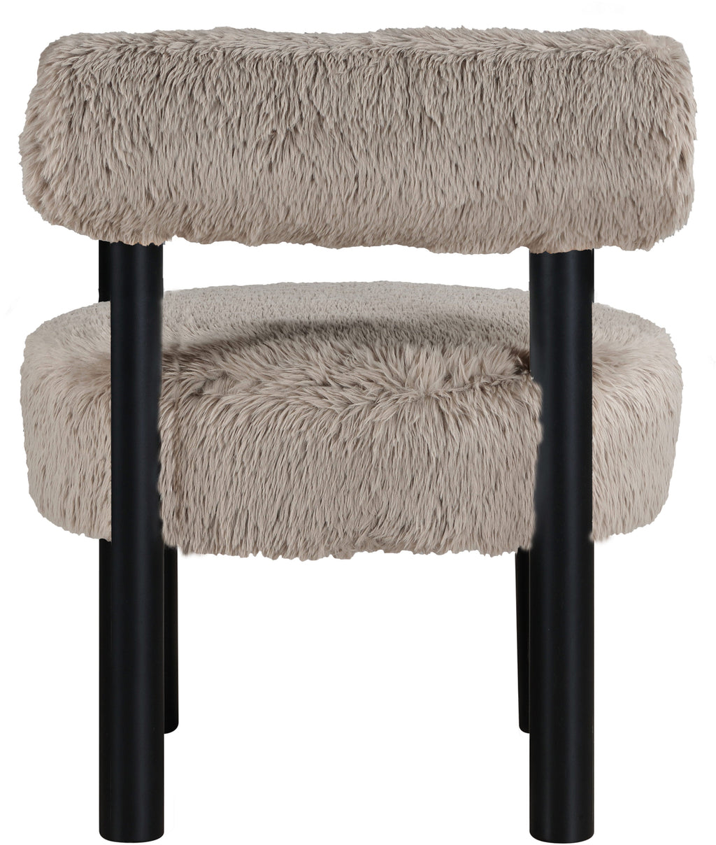 Ambre Vegan Shearling Fabric Upholstered Accent Chair