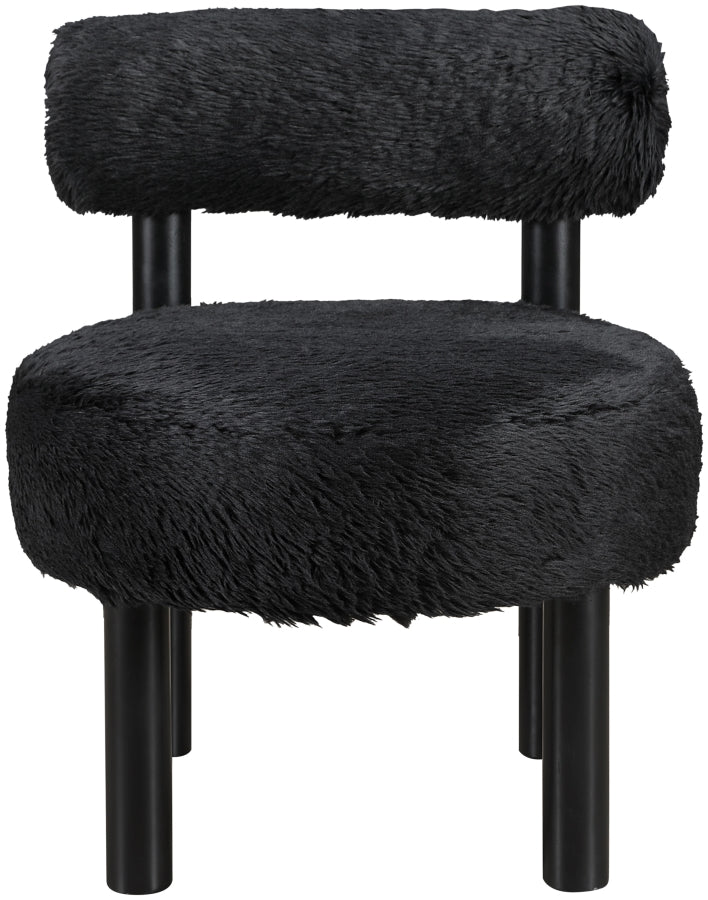 Ambre Vegan Shearling Fabric Upholstered Accent Chair