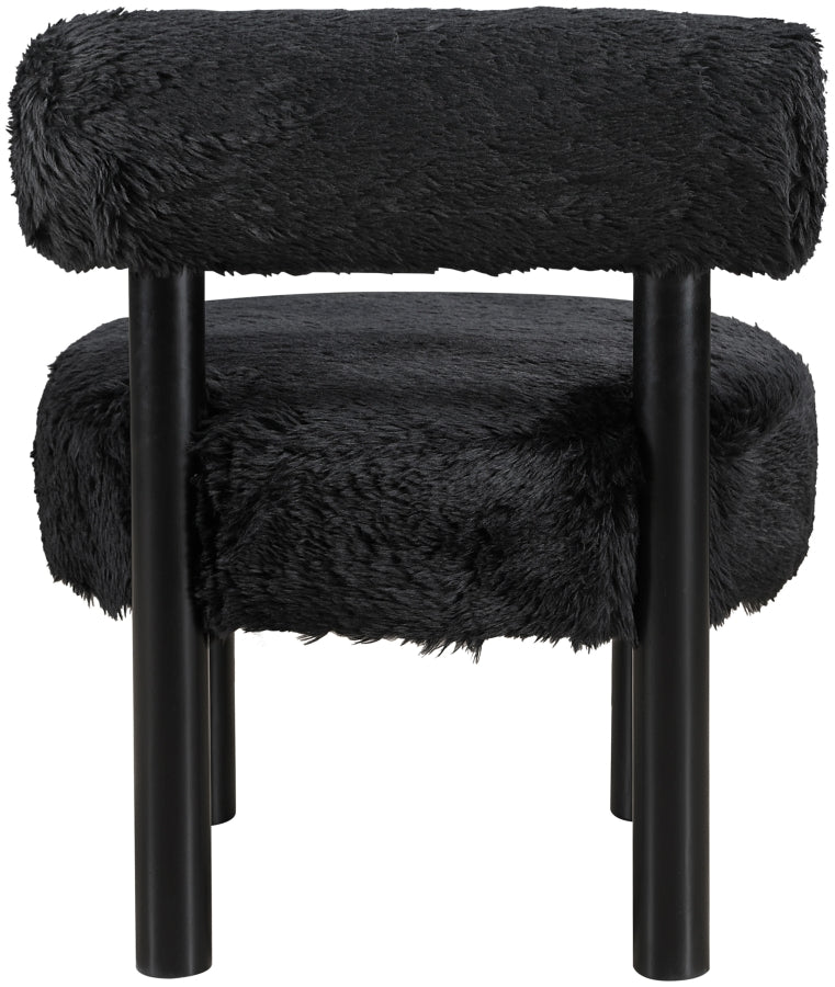 Ambre Vegan Shearling Fabric Upholstered Accent Chair