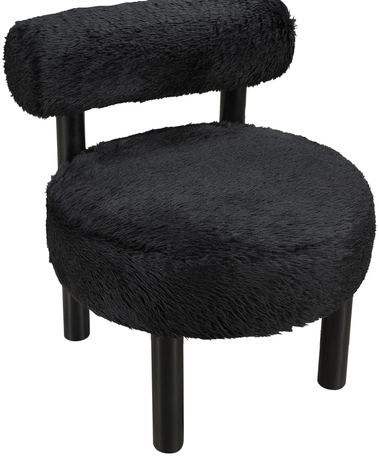 Ambre Vegan Shearling Fabric Upholstered Accent Chair