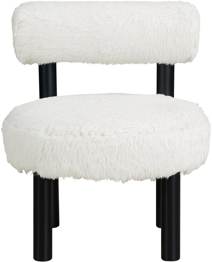 Ambre Vegan Shearling Fabric Upholstered Accent Chair