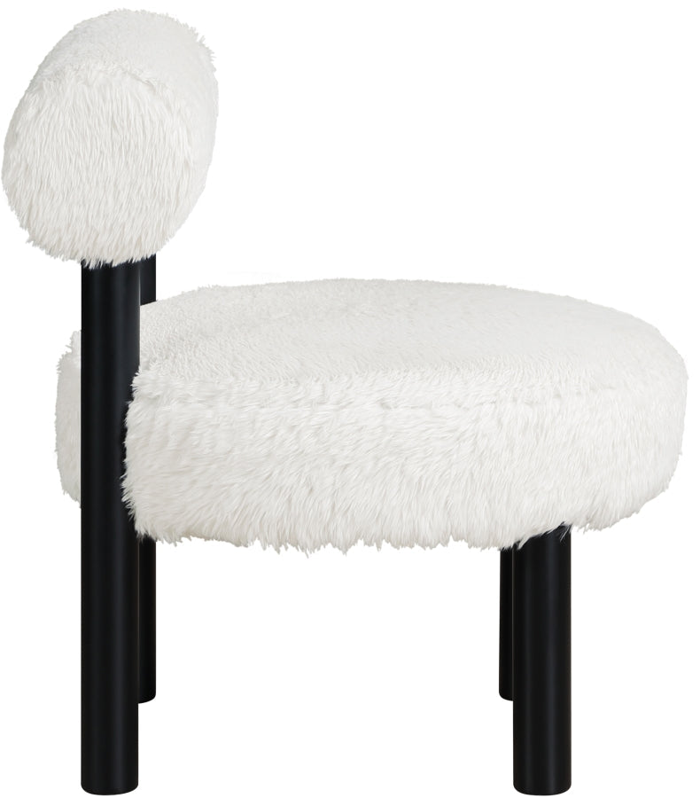 Ambre Vegan Shearling Fabric Upholstered Accent Chair