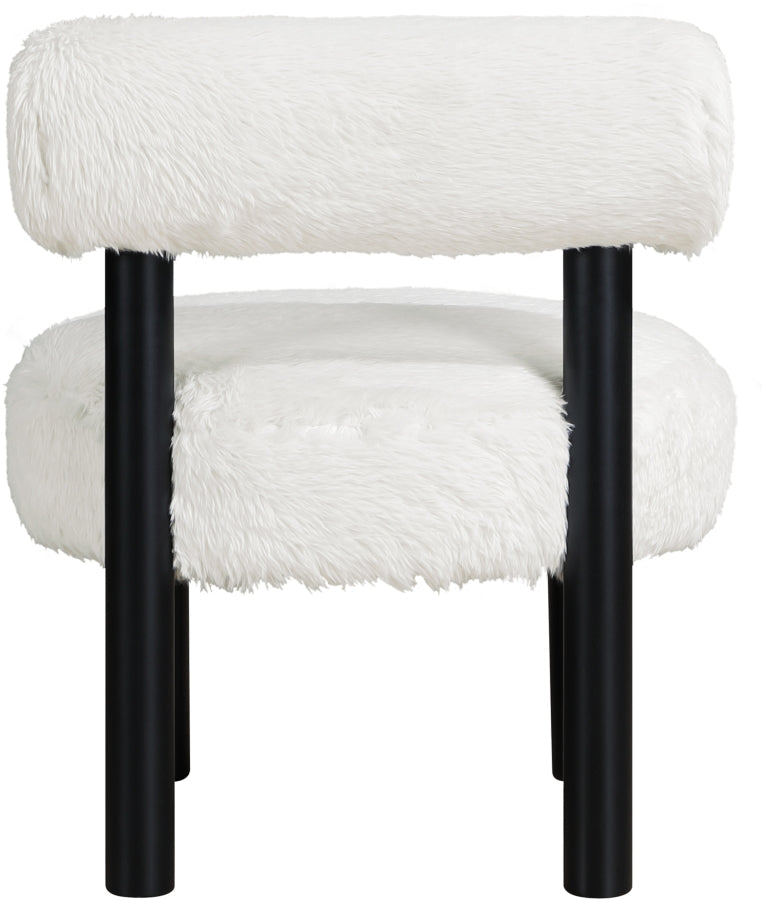 Ambre Vegan Shearling Fabric Upholstered Accent Chair