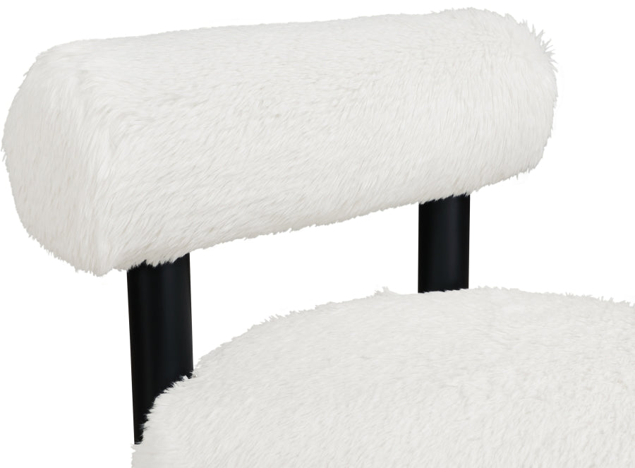 Ambre Vegan Shearling Fabric Upholstered Accent Chair