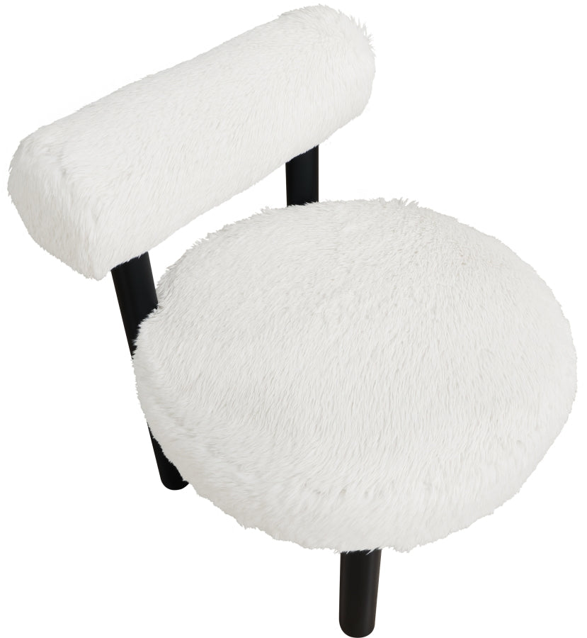 Ambre Vegan Shearling Fabric Upholstered Accent Chair