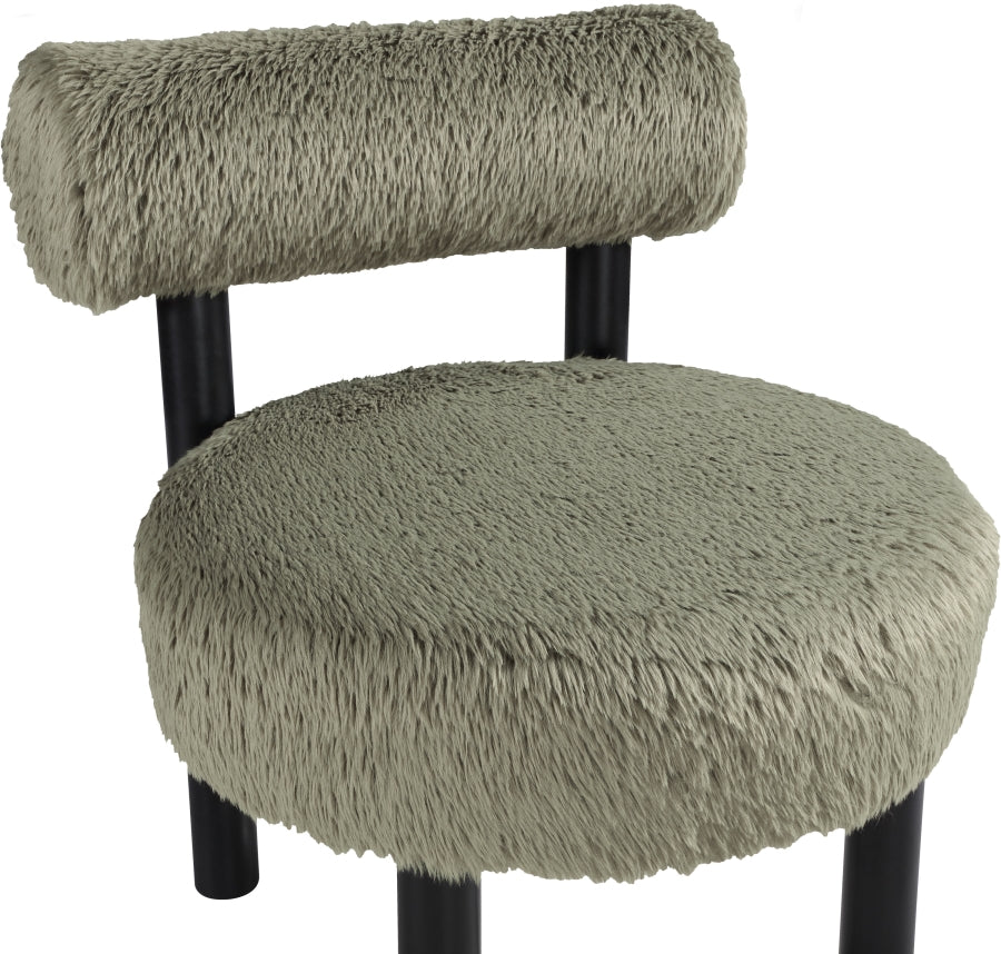 Ambre Vegan Shearling Fabric Upholstered Accent Chair