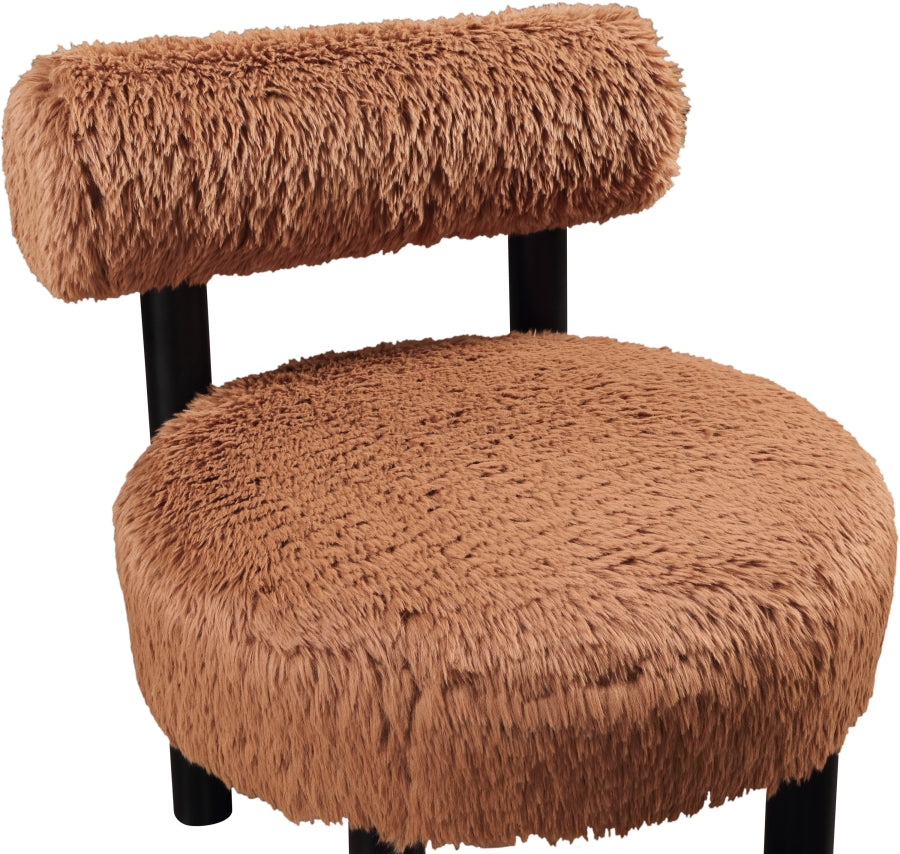 Ambre Vegan Shearling Fabric Upholstered Accent Chair