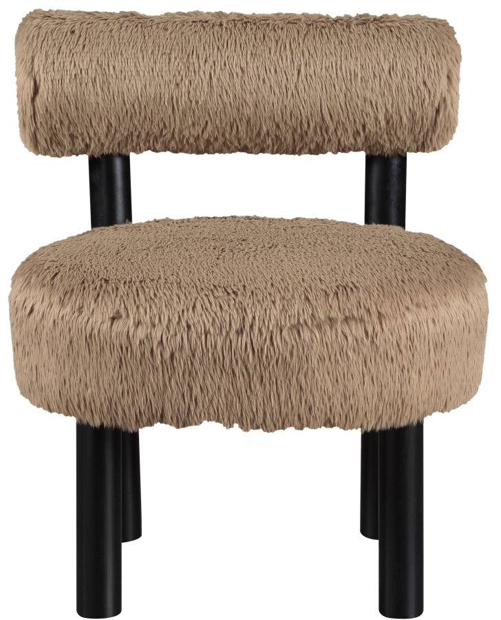 Ambre Vegan Shearling Fabric Upholstered Accent Chair