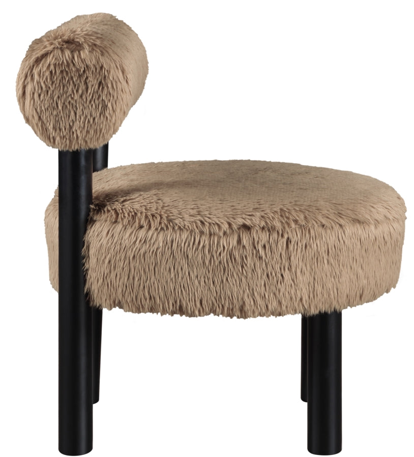 Ambre Vegan Shearling Fabric Upholstered Accent Chair