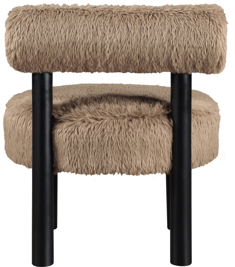 Ambre Vegan Shearling Fabric Upholstered Accent Chair