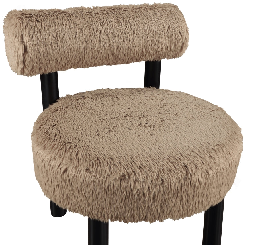 Ambre Vegan Shearling Fabric Upholstered Accent Chair