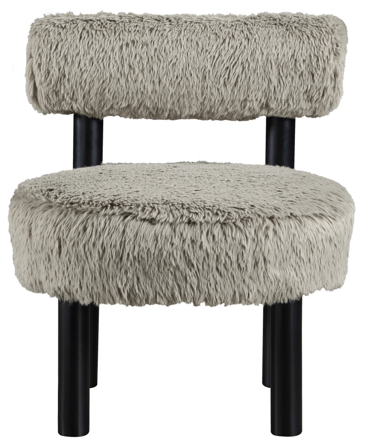 Ambre Vegan Shearling Fabric Upholstered Accent Chair