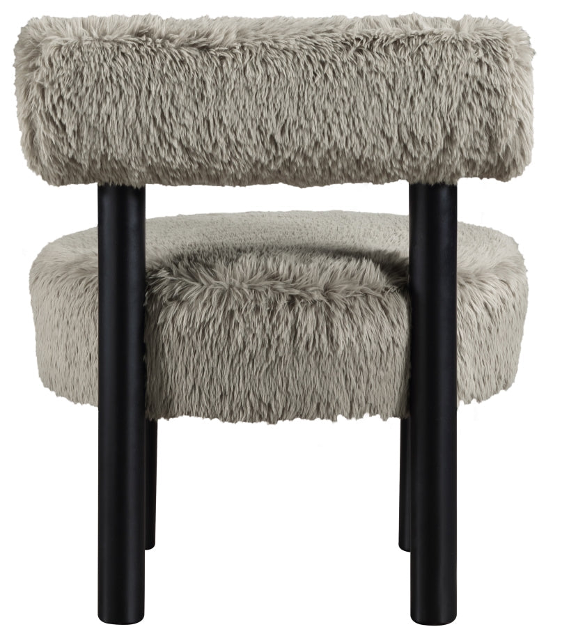 Ambre Vegan Shearling Fabric Upholstered Accent Chair