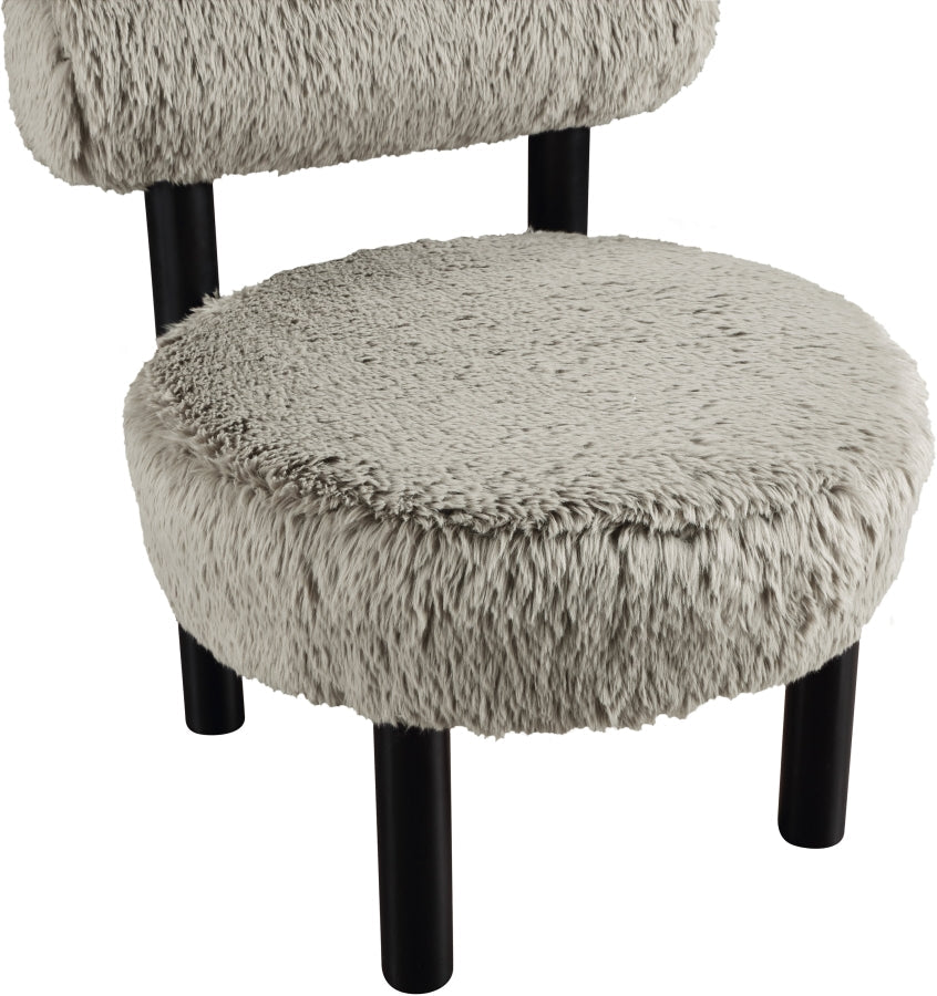 Ambre Vegan Shearling Fabric Upholstered Accent Chair