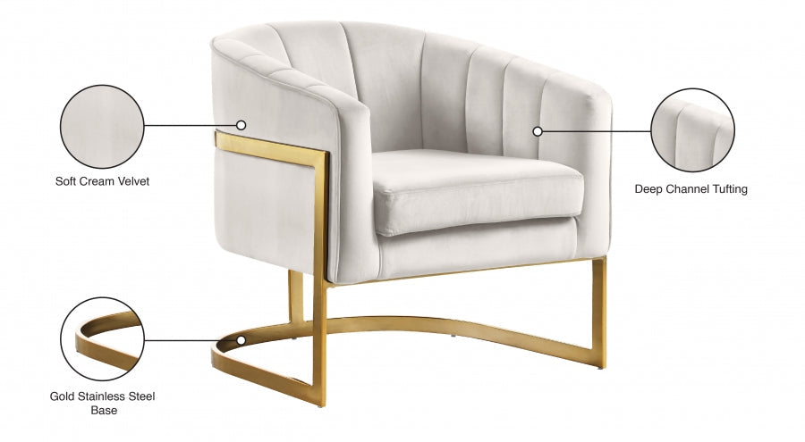 Carter Velvet Upholstered Accent Chair