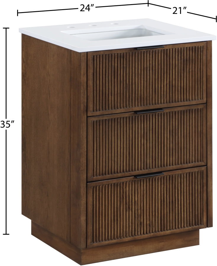 Willard White Engineered Stone And Solid Wood Bathroom Vanity