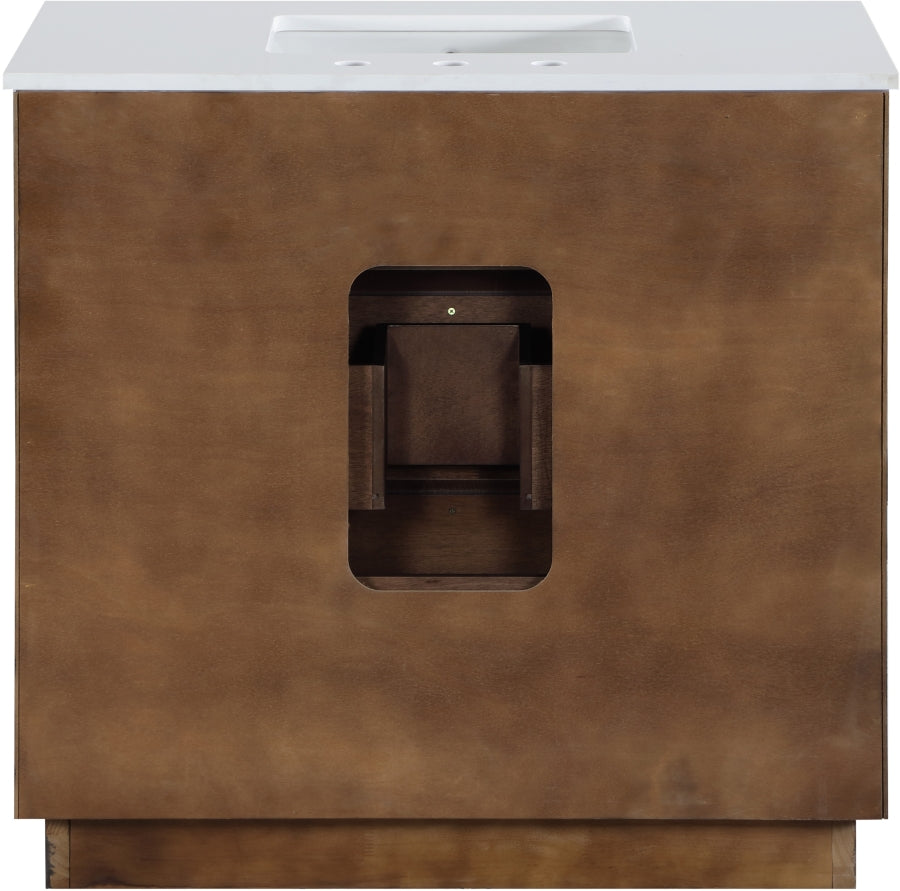 Willard White Engineered Stone And Solid Wood Bathroom Vanity
