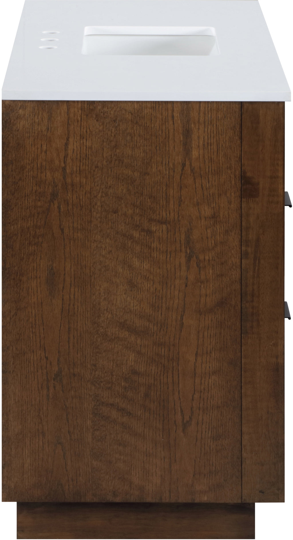 Willard 48" White Engineered Stone And Solid Wood Bathroom Vanity