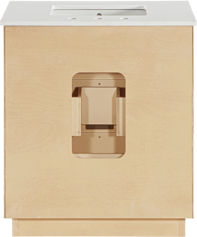 Willard White Engineered Stone And Solid Wood Bathroom Vanity